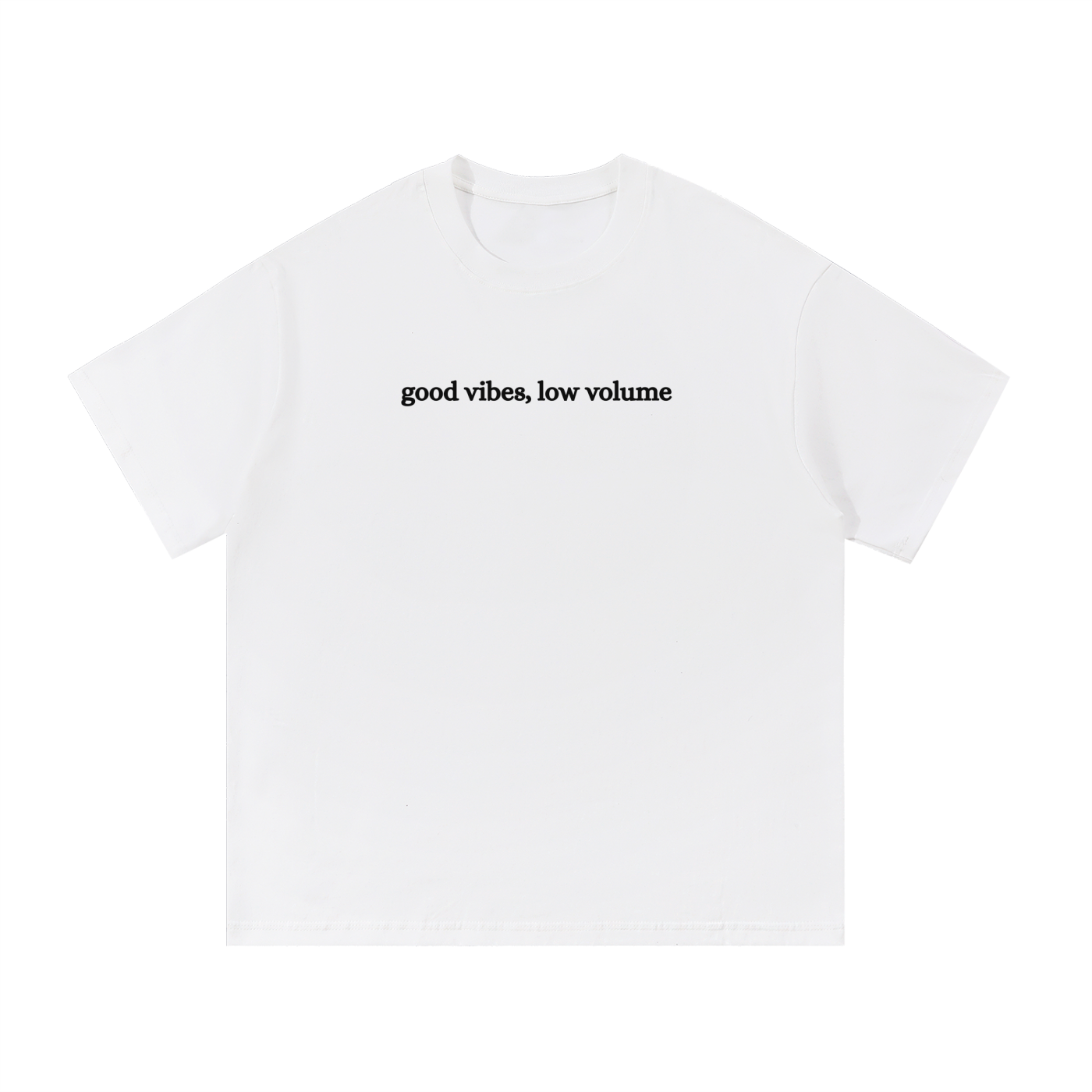 Good Vibes Low Volume Tee Black Text