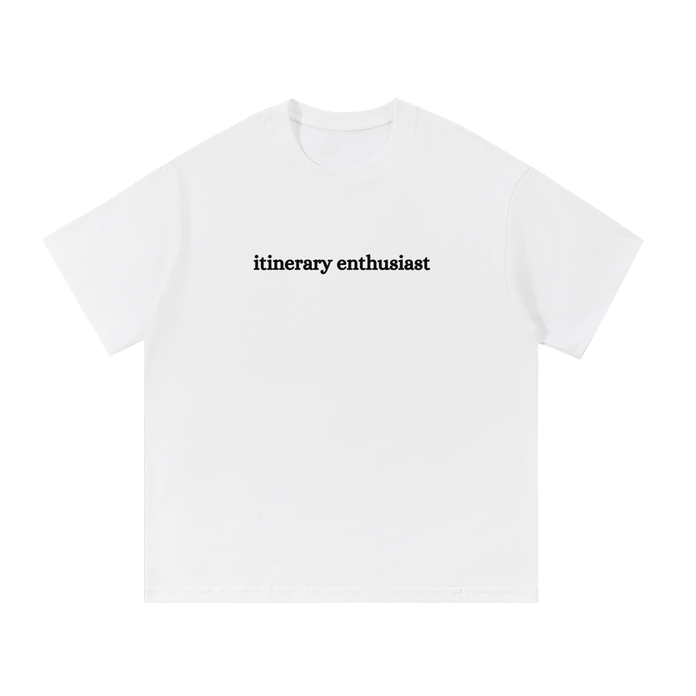 Itinerary Enthusiast Tee Black Text